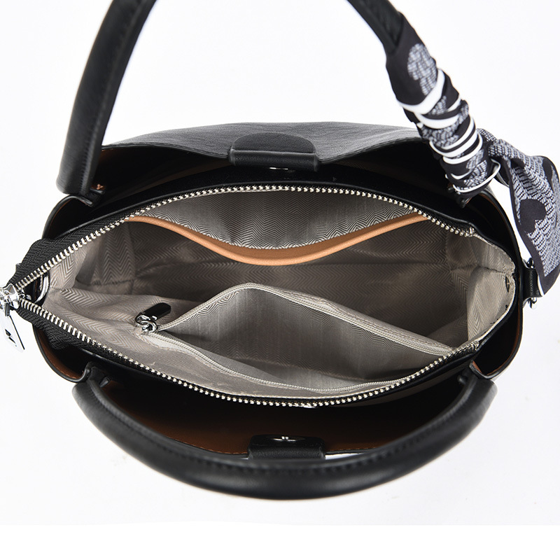 Elegante borsa a secchiello da donna con tracolla e manico_voghion.com