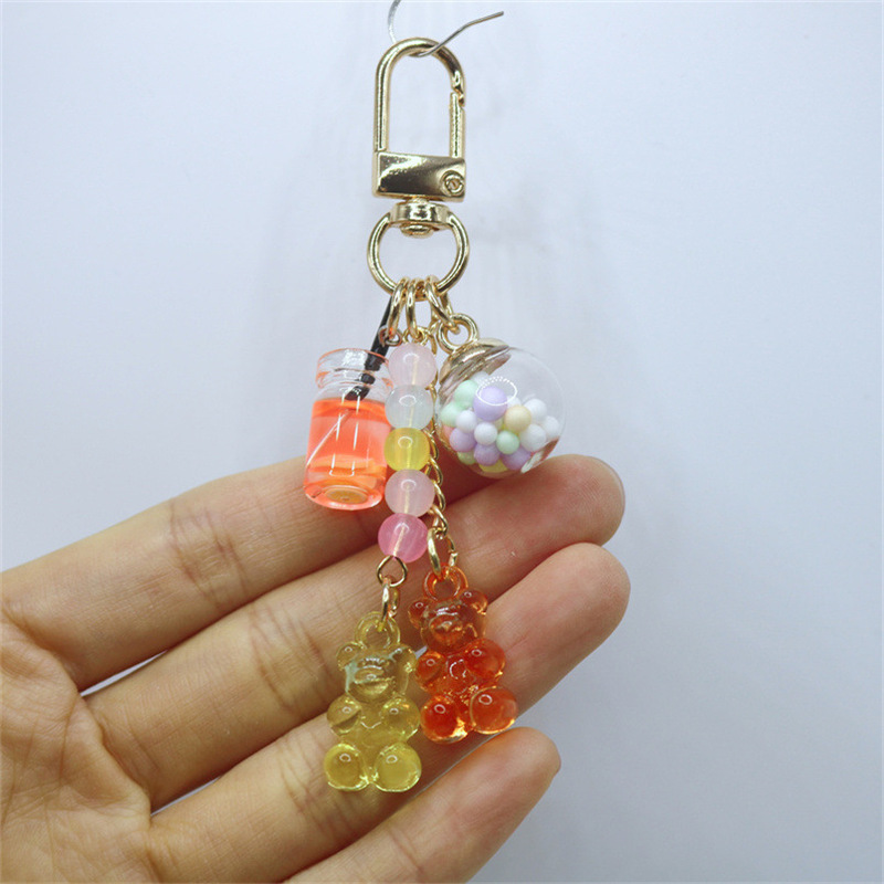Cute Cartoon Artificial Candy Rainbow Gummy Bear Pendant Keychain Ins Soda Balloon Pendant Ccd Hanging Chain Cute Cartoon Artificial Candy Rainbow Gummy Bear Pendant Keychain Ins Soda Balloon Pendant Ccd Hanging Chain