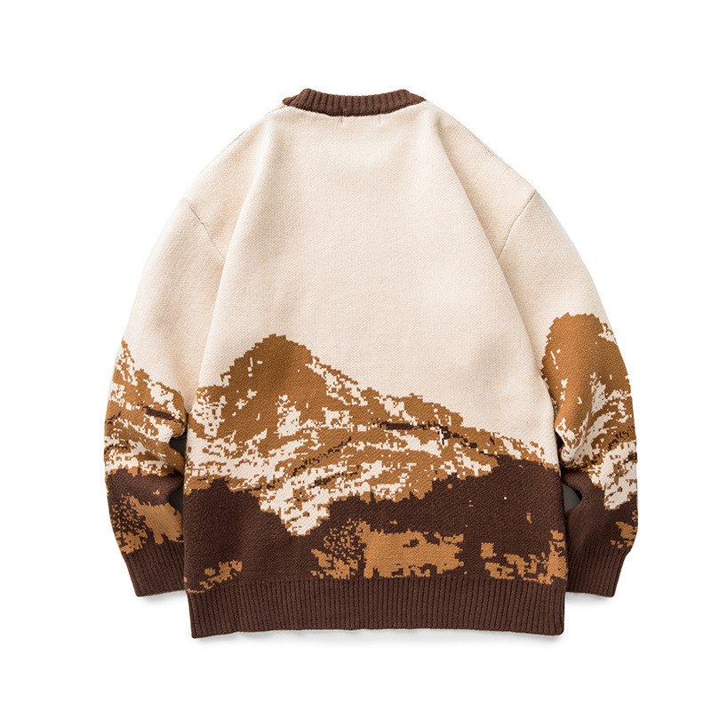 Elegant Landscape Pattern Sweater