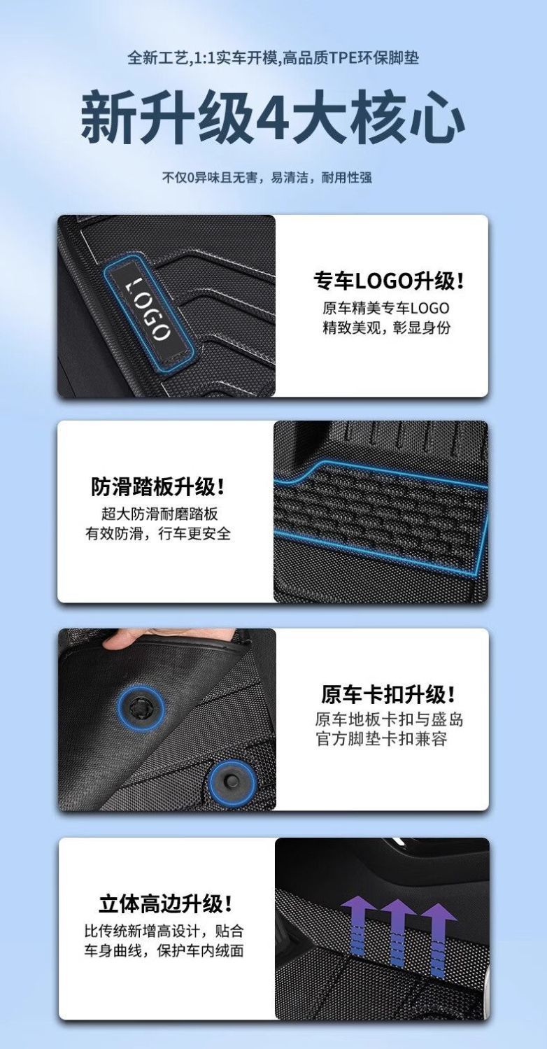 26 Models of Floor Mats Suitable for Byd Qin Plusdmi, Qin Ev Glory Edition, Tpe Floor Mats, Interior Decoration, Automotive Supplies