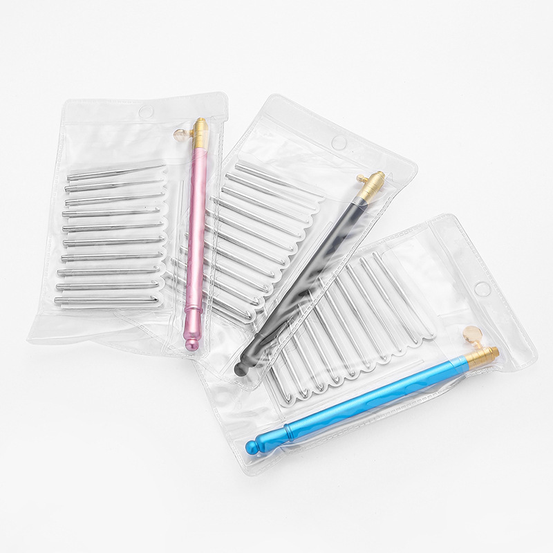 Venta caliente transfronteriza mango de metal cabeza intercambiable encaje crochet tejido a mano bricolaje herramienta de tejido bordado crochet