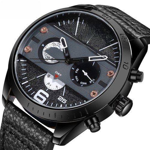 MINI FOCUS Watch with Japanese Movement, Multifunctional Mechanical Fashion Quartz Watch, Waterproof Men's Watch 0068G