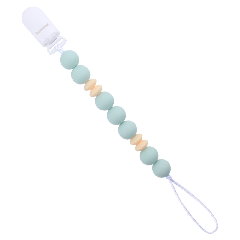 Nuevo bebé suministros chupete cadena creativa DIY macaron color serie mordedura de pegamento cadena anti-caída