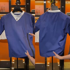 【ヨーロッパ駅軽豪華】男性モデルのアメリカンファッションの定番シンプルな純色デザインがゆったりしていて、通気感があります。半袖t