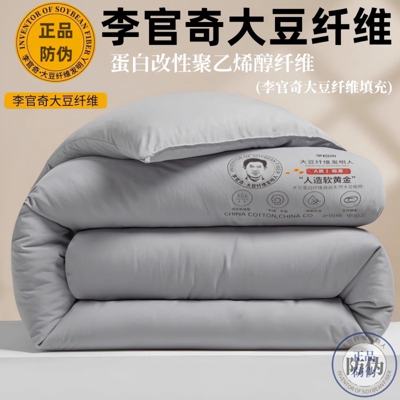 李官奇の規格品の大豆の繊維は速く暖かい冬にファスナーの2つの子供の母に綿の布団の春と秋に芯をかけられます。