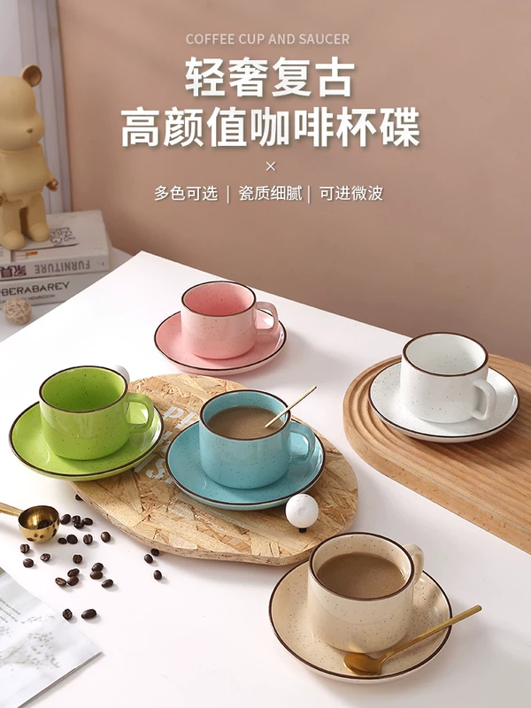 Летний высококачественный зеленый кофейный керамический набор, брендовая чайная чашка, оптом