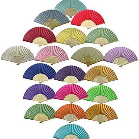 Ventilador de seda transfronterizo ventilador de tela simple ventilador plegable de la boda ventilador de bambú Creación de bricolaje ventilador de seda en blanco