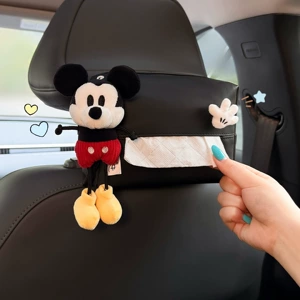 2026 New Disney Mickey Goofy Car Tissue Box Hanging Bag for Car Rear Seat Headrest