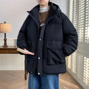 2023 new winter fashion brand loose plus size top warm winter coat thickened loose coat down jacket for men