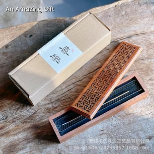 Wholesale sandalwood line incense box wooden classical aloes incense burner office home tea ceremony Zen incense burner line incense insert