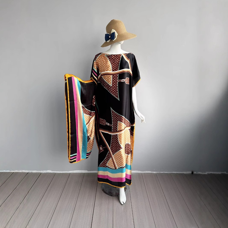 Live-Stream Hot-Selling Fashion Printed Simple Versatile Spring-Summer Dress Two-Piece Set in Stock Wholesale