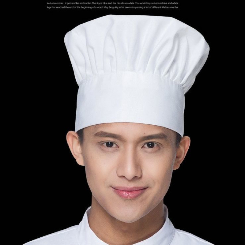 Sombreros de chef, sombreros de chef, sombreros de cocina para hombres y mujeres, sombreros de comedor, sombreros de comida blanca, sombreros de hongos, sombreros de trabajo de chef