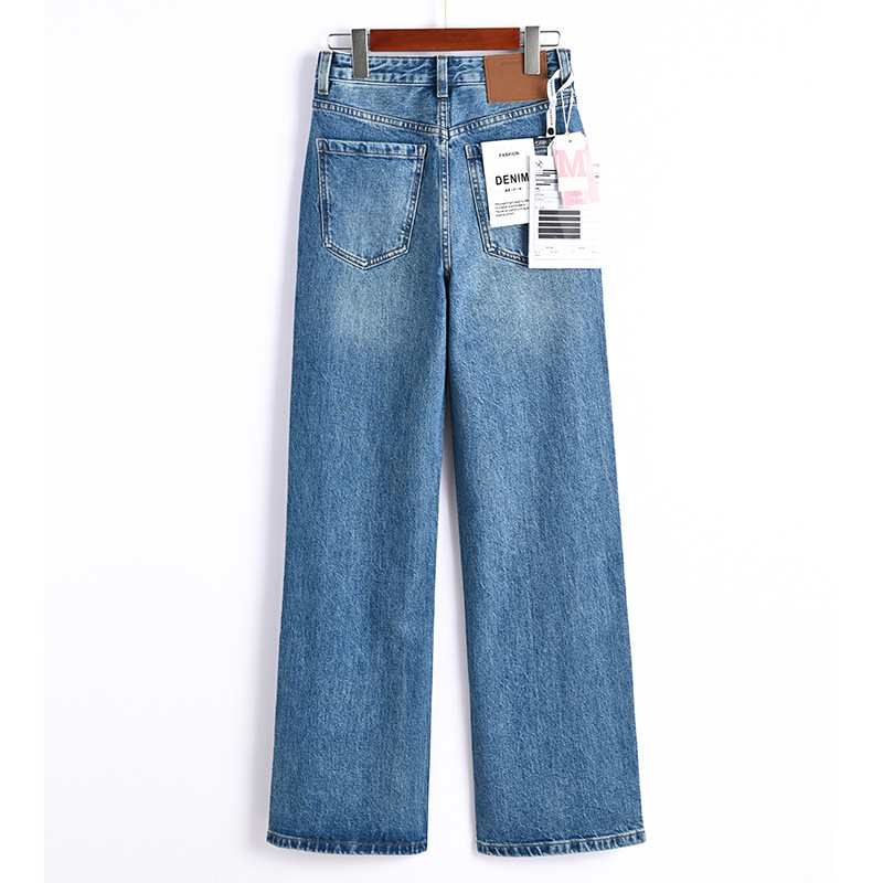 Can Trace the Source! Imported Bossa Turkish Fabric Jeans! a Pair of Non-Greasy Straight Wide-Leg Pants That Can Be Worn by Everyone