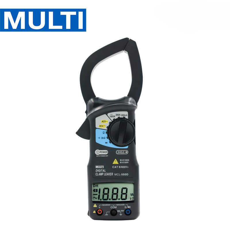 日本万用MULTI 电流钳形表 MCL-550D 高精分辨率 漏电检测表 总经