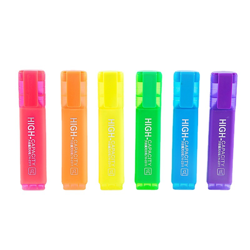 2311-12 gran capacidad resaltador creativo papelería resaltador aprendizaje multi-color marcador clave equivocado pregunta marca