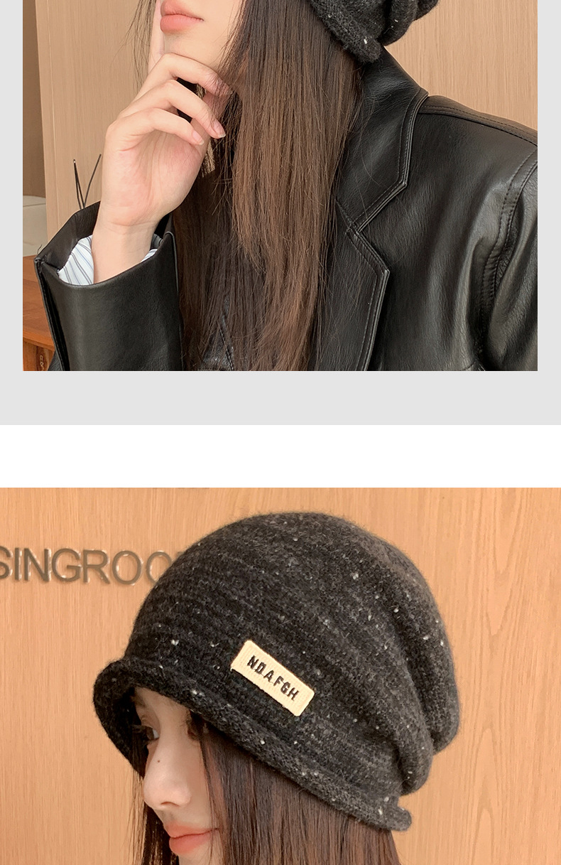 Koreanische Version Herbst/Winter 2025: Lässige Beanie für Damen mit großem Kopfumfang, figurformend, vielseitig und warm._voghion.com