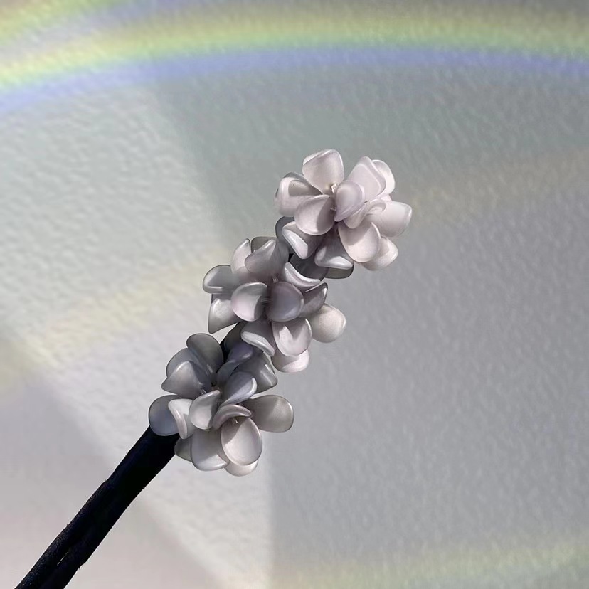 Nuevo artefacto para el cabello con plato de hortensias, temperamento exquisito, plato de flores, accesorio para el cabello, plato de hortensias, palo para el cabello, cabeza de bola, artefacto femenino