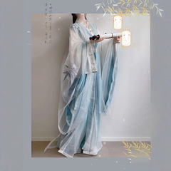 花朝記服女【洛神賦】唐製大袖シャツ直裾重工刺繍日常超仙気スーツ秋モデル