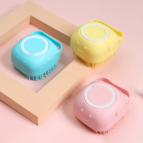 Cross-border pet bath brush, grooming brush, silicone scrubber—magic tool for bathing dogs, cats, and babies; pet care product