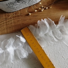 1-meter-price-7-cm-wide-white-eugenia-silk wedding gift hat dress shoulder strap fairy beauty pleated lace edge decoration