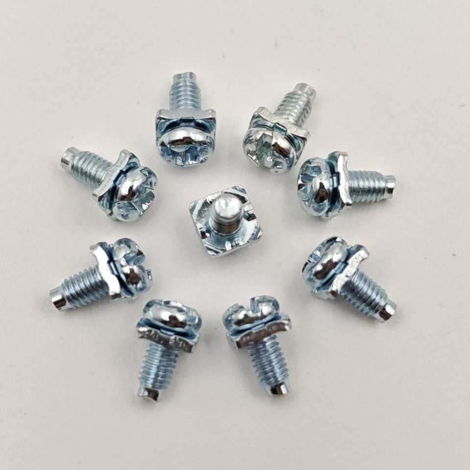 圆头端子螺丝二组合螺钉 十字槽半牙机螺钉 M3.0接线端子机丝螺丝