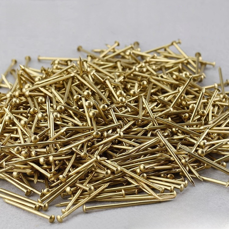 Extended advertising M6 screw straight nail bolts round head Golden nail retro furniture hardware decorative brass nail