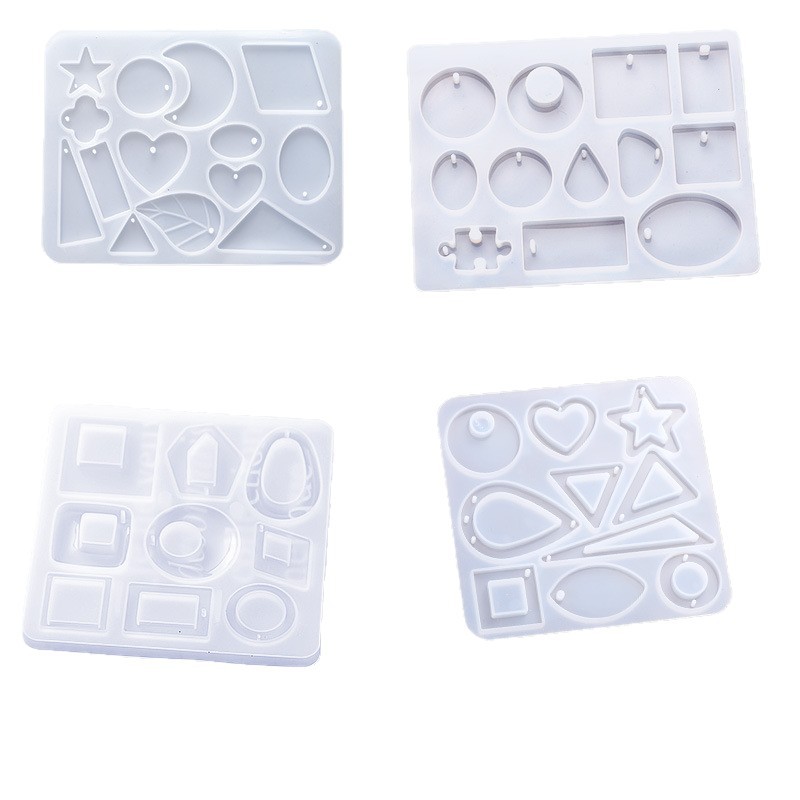 Epoxy Resin DIY Molds for Handmade Jewelry Making, Irregular Silicone Molds for Earrings, Food-Grade, Exclusively for Cross-Border Sales