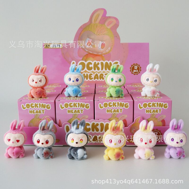 拉布布盲盒泡泡玛特公仔潮玩手办树脂摆件水豚小猪妖儿童盲袋玩具|undefined