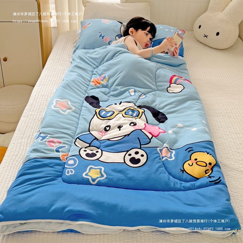 Children's Sleeping Bag, Bean Velvet, Baby Quilt, Kindergarten Baby Spring & Fall Quilt, Portable Anti-Kick, Autumn and Winter