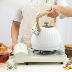 Truffle White Pumpkin Shaped Whistling Water Kettle 3.5L Amazon New Whistling Water Kettle Wholesale Cross-border Kitchen Gadgets