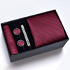 Gift box, tie, set, black classic suit, 8cm