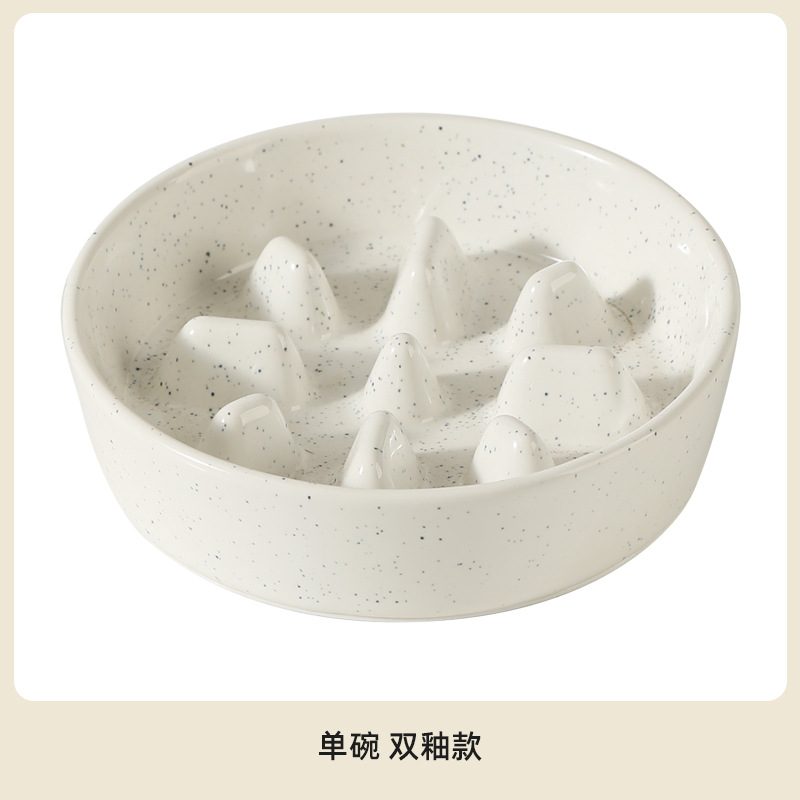 Cerámica para gatos y perros, tazón de comida lenta, tazón de perros, protector de columna cervical, tazón de agua para mascotas, tazón de arroz para perros, platos transfronterizos