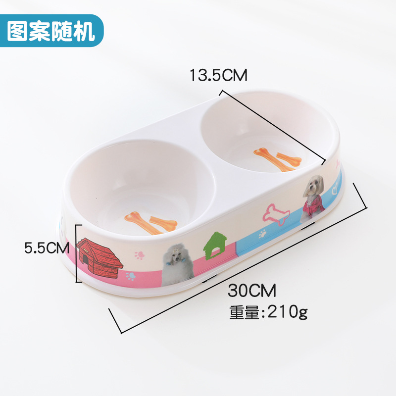 Nuevo Oval de melamina doble tazón de color al por mayor tazón de melamina para mascotas tazón de comida para gatos tazón de perro dispensador de agua Pet Bowl