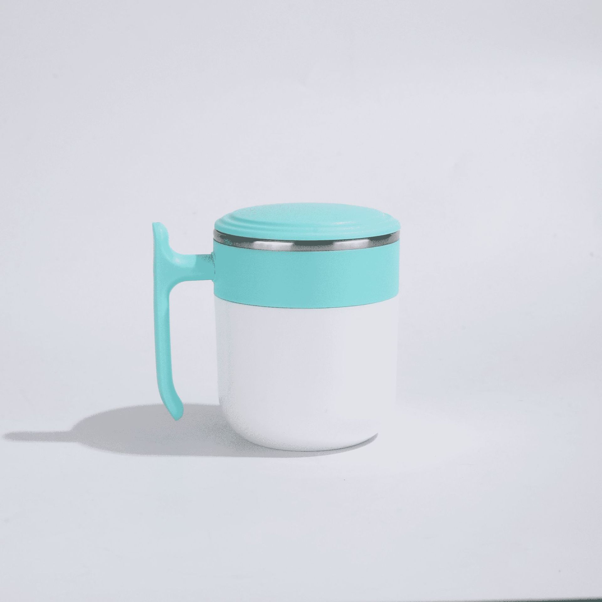 Amazon doble mango café taza de vacío de oficina cafetera de acero inoxidable asa taza de marcador al por mayor