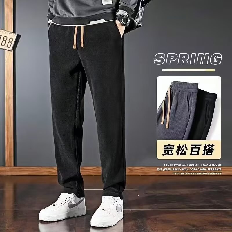 百搭新款男士 牛仔裤时尚气质舒适柔软直筒裤 弹力修身加绒舒适裤|undefined
