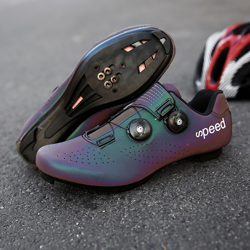 2023 New Cross-Border Locking Cycling Shoes, Lock Shoes for Men and Women, Road Cycling Booster Shoes, Mountain Biking, Colorful