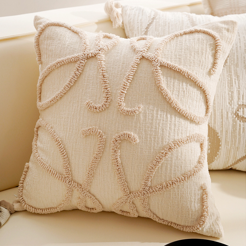 Nórdico inswind almohada simple versátil sala de estar sofá cojín dormitorio ventana flotante cabeza de cama respaldo cojín almohada cubierta