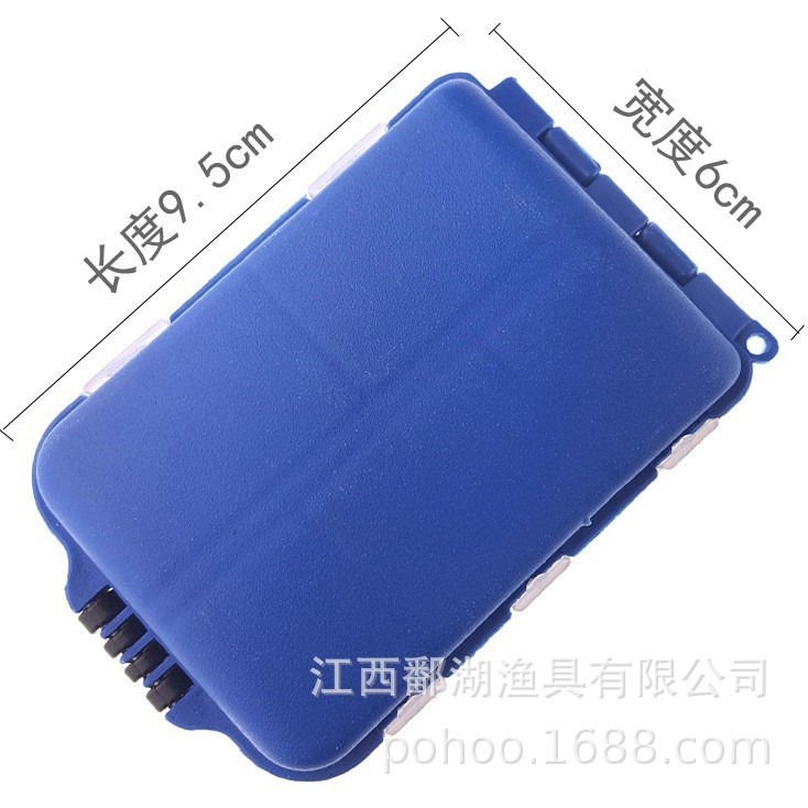 Equipo de pesca del lago 100 mina en caja plata negro mango largo anzuelo doble espalda Thorn acero al carbono gancho de pesca con mosca gancho de marea