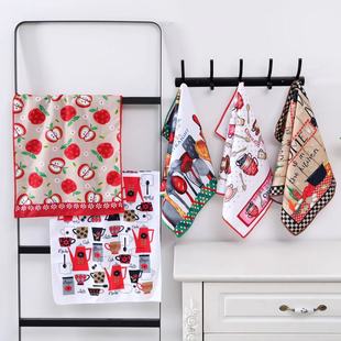 Spot Wholesale Microfiber Printed Tea Towel African Indian Southeast Asian Market Cheap Kitchen Tea Towel