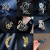 Advanced brooch from pearl, elegant fashionable sophisticated classic suit jacket, universal pin, swan, high-quality style, wholesale