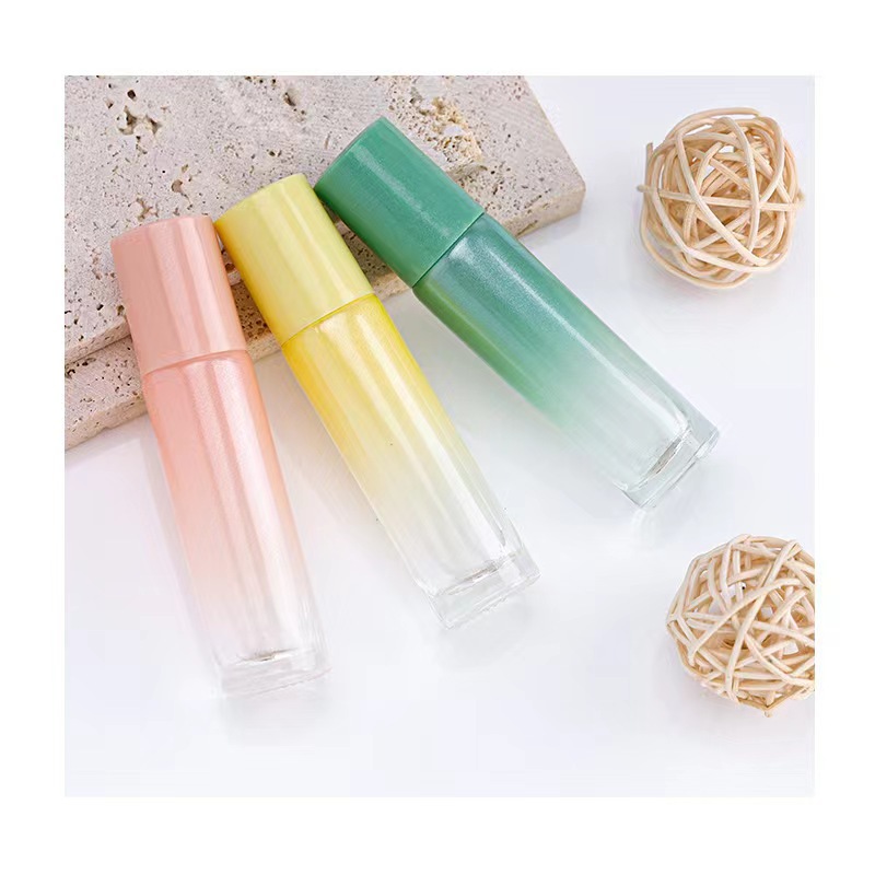 Botella de bola de rodillo de color de 10ml sub-embalaje de vidrio engrosado gradiente perlado perfume botella vacía botella de sub-embalaje de cuentas portátil