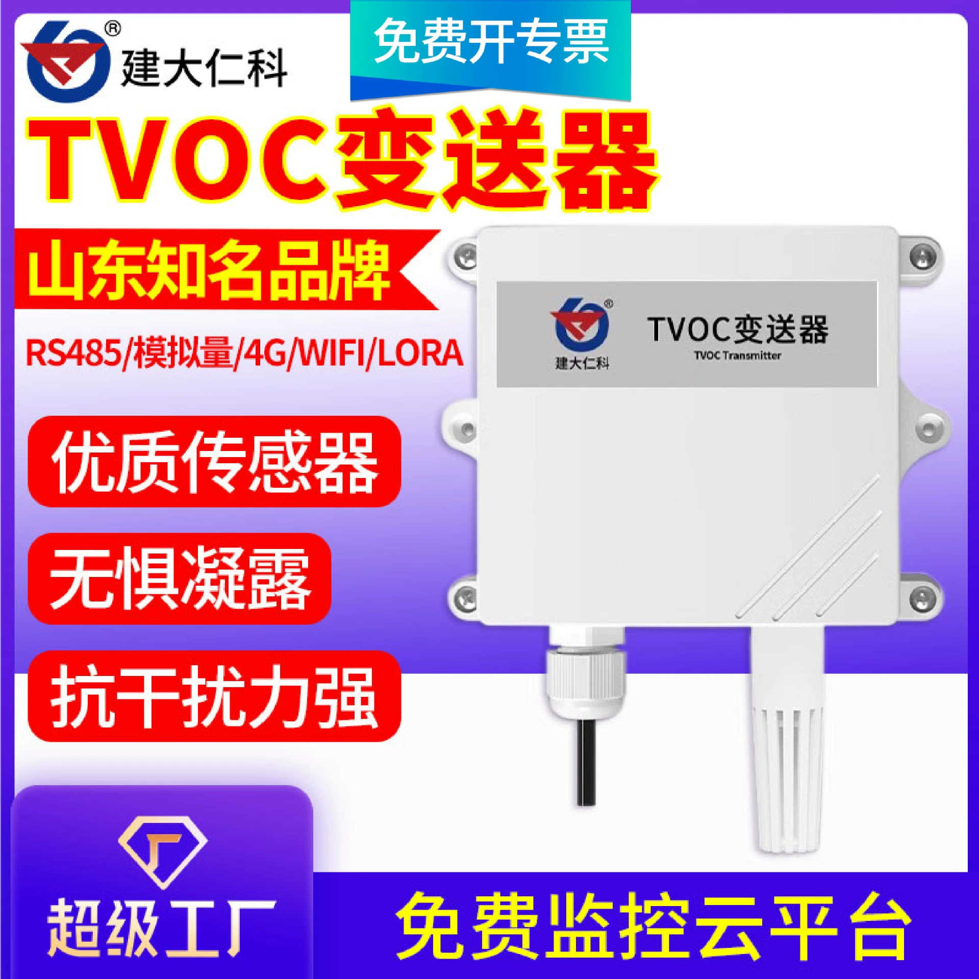 Настенный датчик качества воздуха TVOC Датчик RS485 ModBus 4-20ma Передатчик воздуха