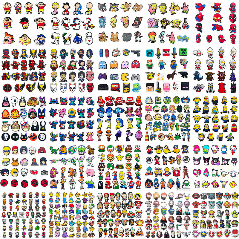 Croc Shoes Flower Shoe Buckle 150 Sets Hot Selling Croc Accessories DIY Cartoon Zhixixing Pvc Soft Rubber Shoe Accessories