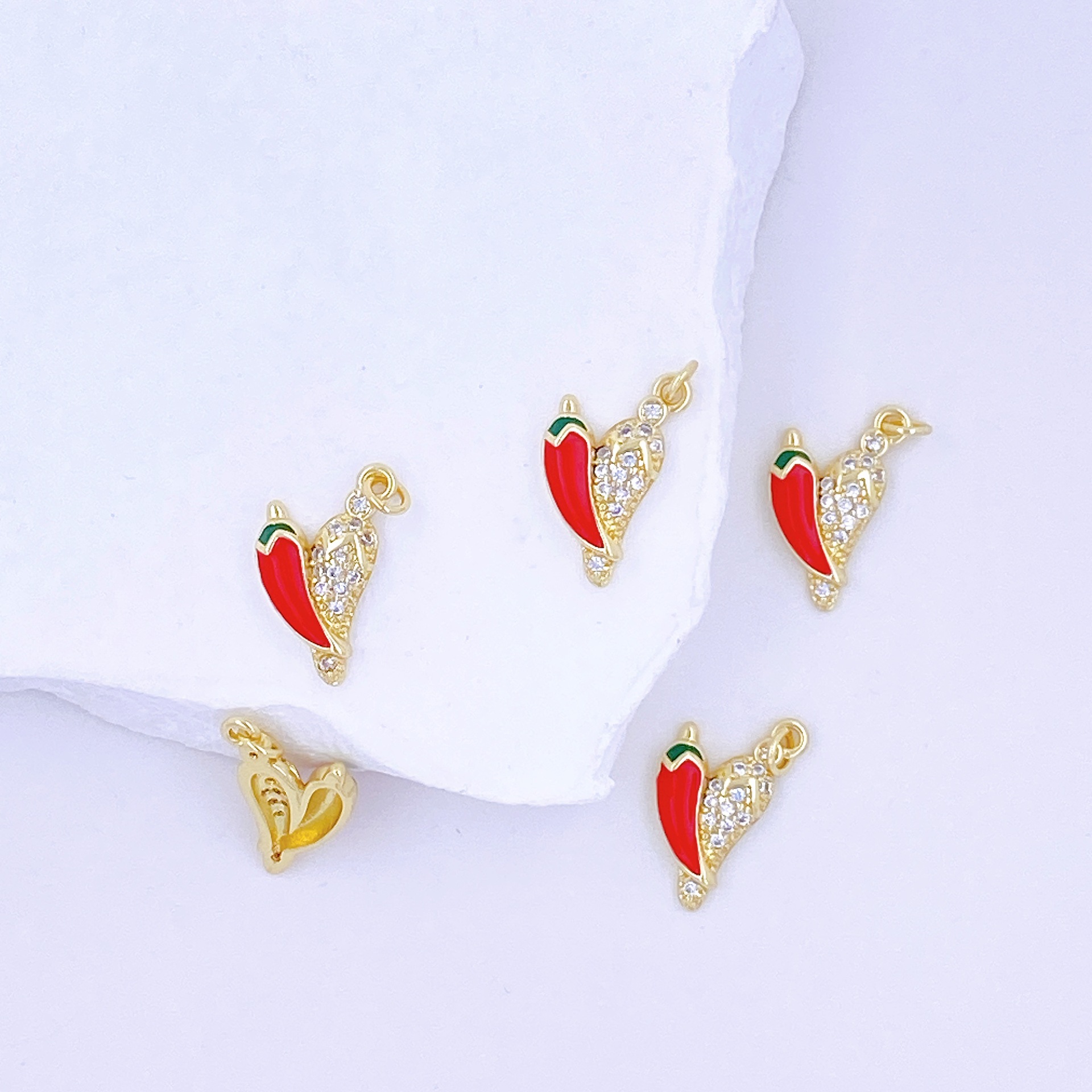 1 Piece Copper Polished Cherry Pendant display picture 9