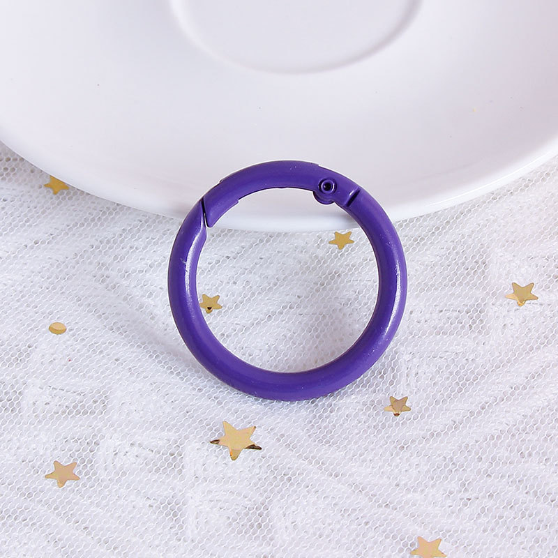 DIY ジュエリーアクセサリー 25 ミリメートル金属塗装カラースプリングバックル 34 ミリメートルスナップリングオープンリングラウンドキーホルダー|undefined