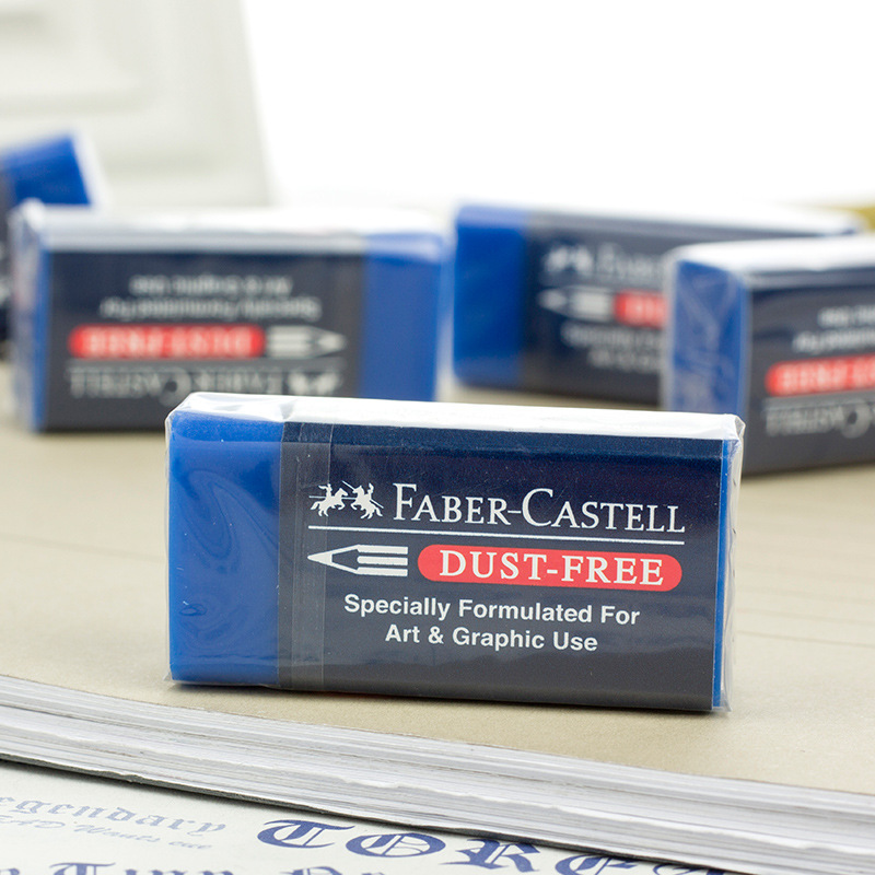 German Faber-Castell blue super clean art drawing eraser, sketch design erasable colored pencil eraser
