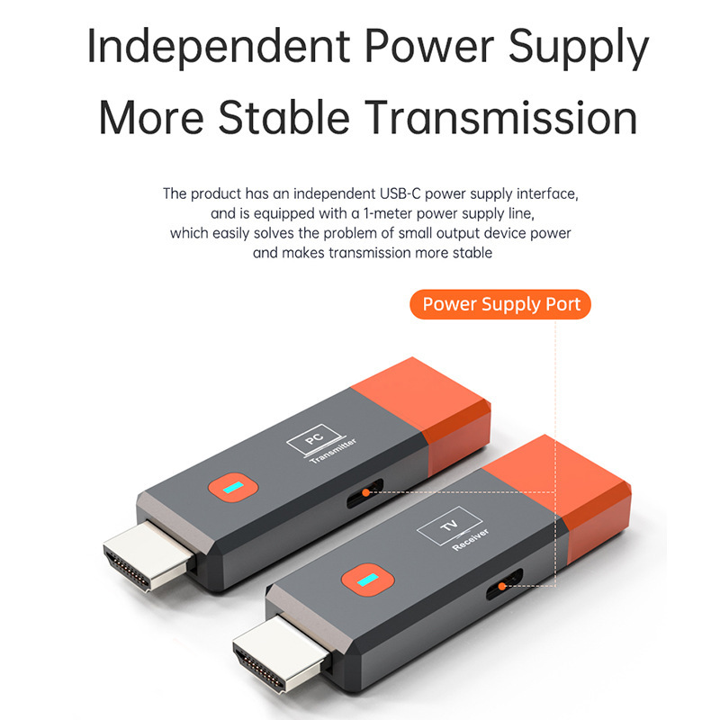 无线HDMI传输器50米同屏器电脑笔记本无线投屏迷你wirelessHDMI