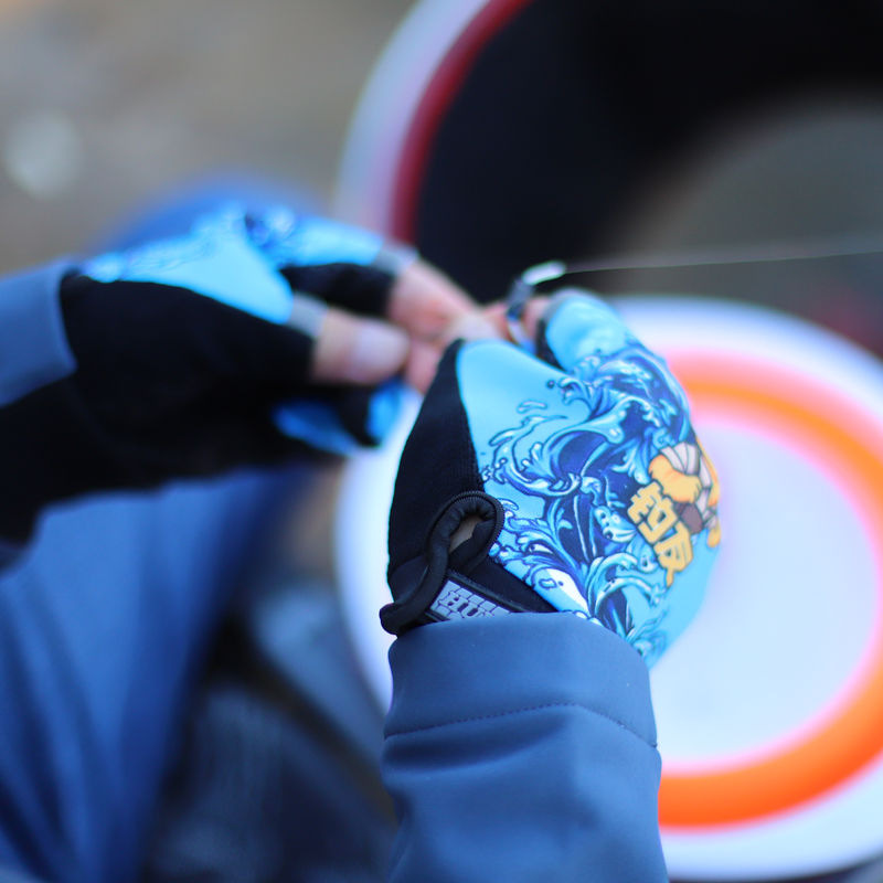 Cuatro estaciones guantes de pesca para hombres expuestos tres dedos antideslizante transpirable pesca al aire libre Luya Taiwán pesca