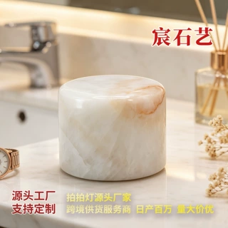 跨境粉色大理石拍拍灯定制卧室氛围感小夜灯充电款无线使用圣诞节