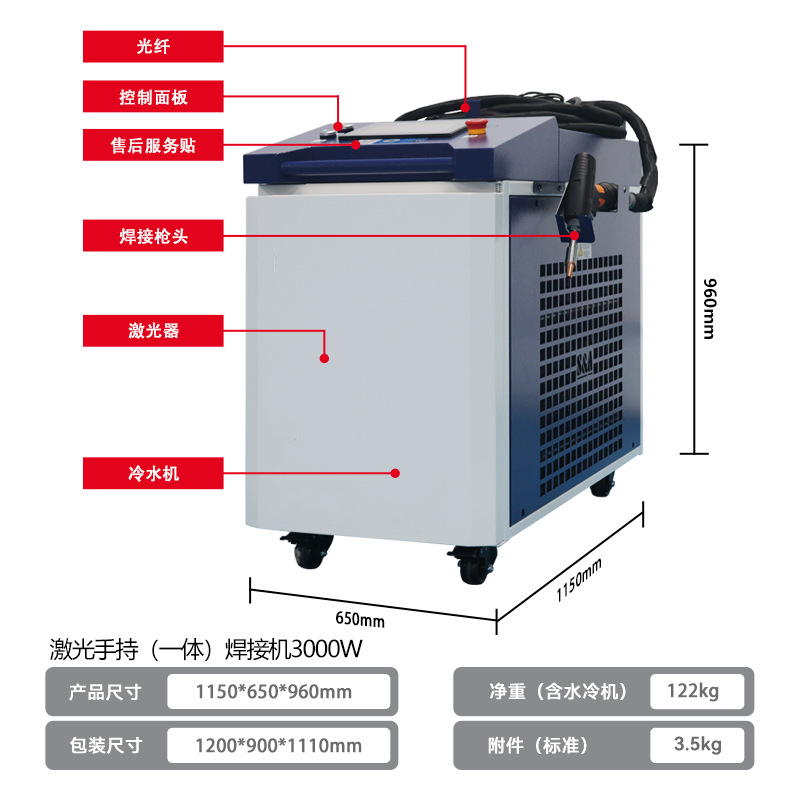 Horse Year Promoción de hardware puertas y ventanas marco de soldadura láser de mano 3000W soldadura láser agente nacional de reclutamiento